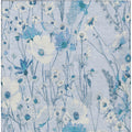 5' X 8' Sky Blue And Denim Blue Floral Washable Indoor Outdoor Area Rug-5